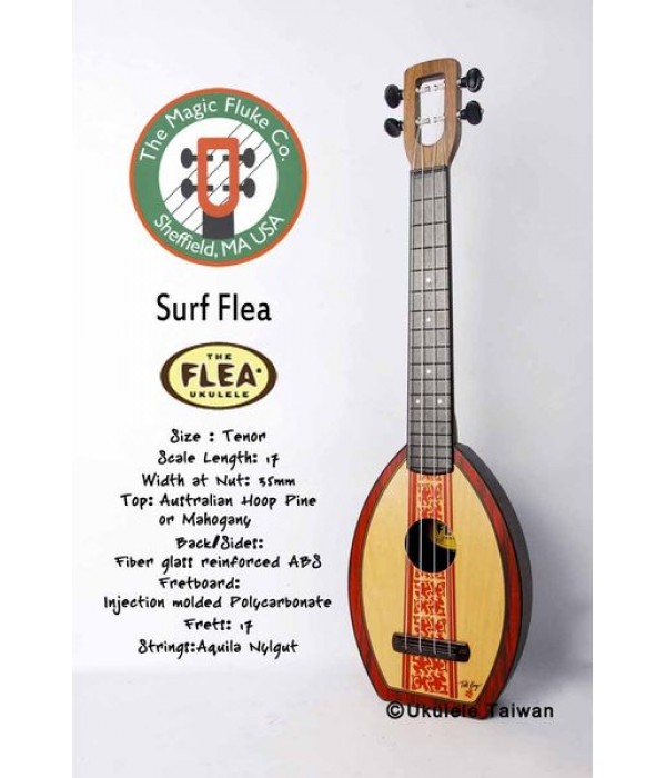 【台灣烏克麗麗 專門店】Flea 瘋狂跳蚤全面侵台! Surf Flea ukulele 26吋 美國原廠製造 (附琴袋+調音器+教材)